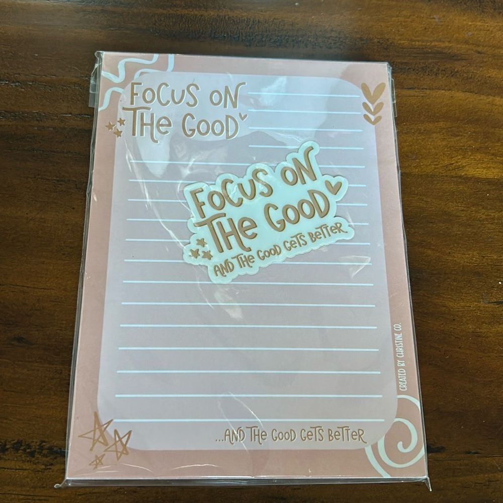 CreatedbyChristine notepad and sticker